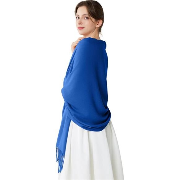 Soft Warm Scarf for Women Blue2 - Picture 7 of 7